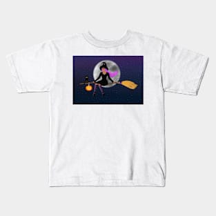 Witch On a broom Kids T-Shirt